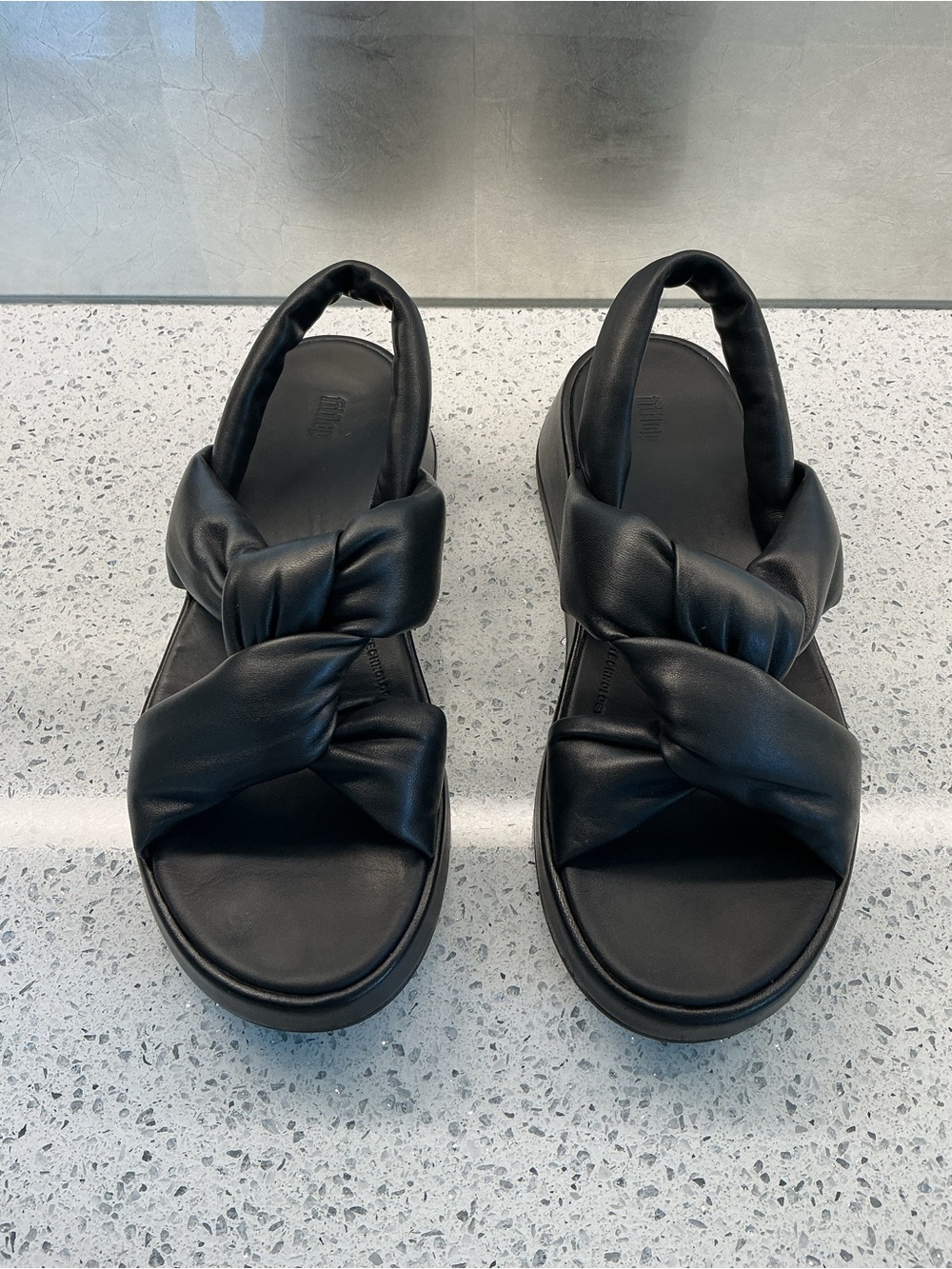 Fitflop Black Knotted Slingback Padded Sandals